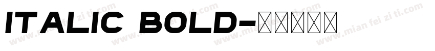 Italic bold字体转换